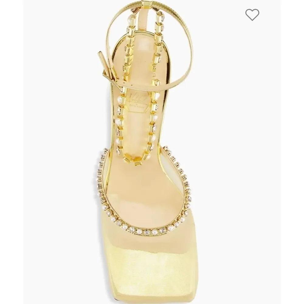Nalebe Stellar Embellished Mesh Pumps